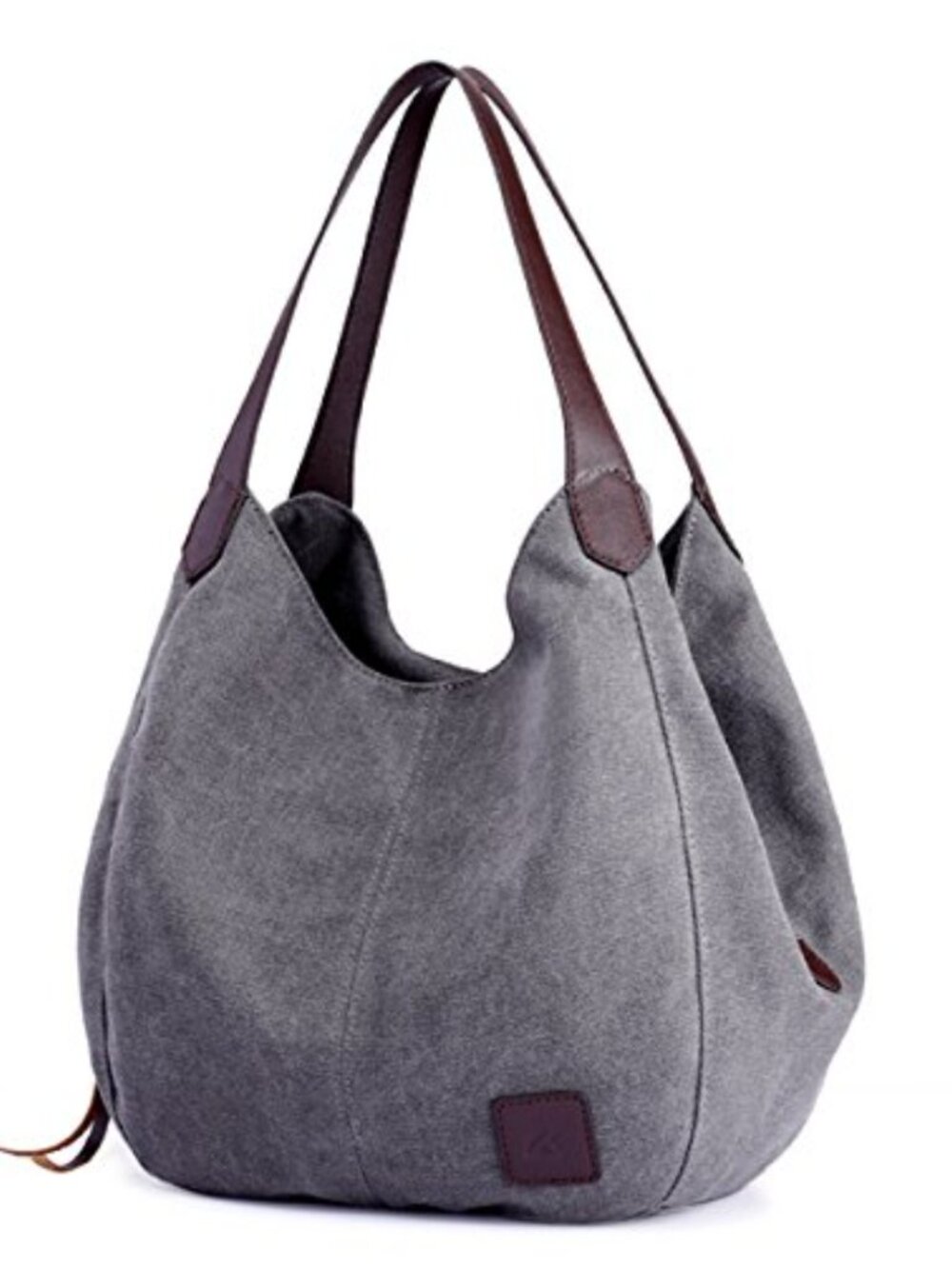 Womens Multi-Pocket Cotton Canvas Shoulder Bag Handbag Tote Purse